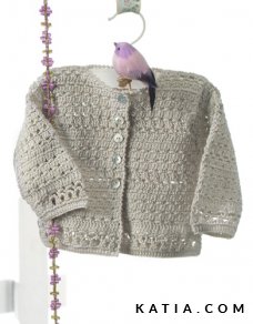 patroon breien haken baby jas lente zomer katia 6722 38 p