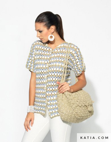 patroon breien haken dames jas lente zomer katia 6725 3 g