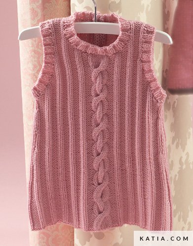 patron tejer punto ganchillo bebe vestido otono invierno katia 6744 44 g