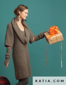 patron tricoter tricot crochet femme robe automne hiver katia 6748 6 p