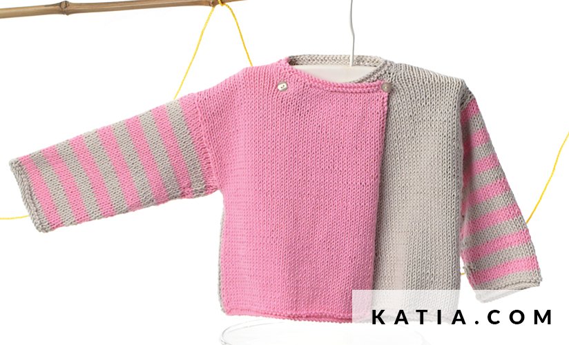 schema maglia uncinetto bebe giacca primavera estate katia 6765 4 g