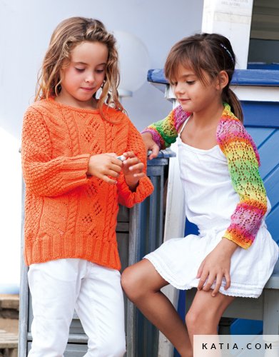 patroon breien haken kinderen trui lente zomer katia 6797 11 g