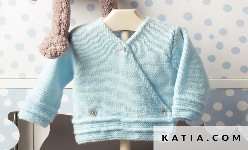 pattern knit crochet baby jacket autumn winter katia 6895 16 g