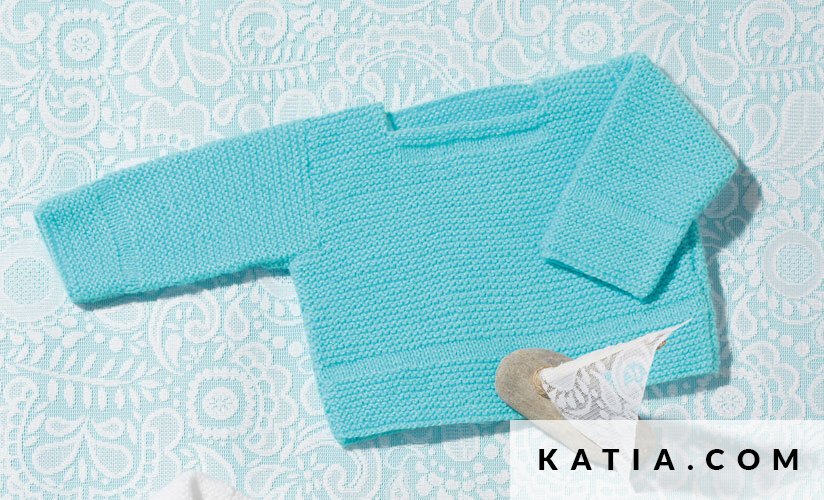 patron tricoter tricot crochet layette pull printemps ete katia 6919 18 g