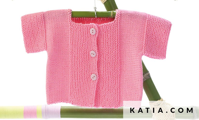 pattern knit crochet baby jacket spring summer katia 6919 31 g