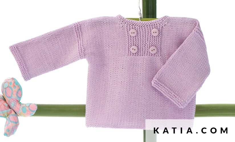 wzor dzianina szydelko dziecko sweter wiosna lato katia 6919 33 g