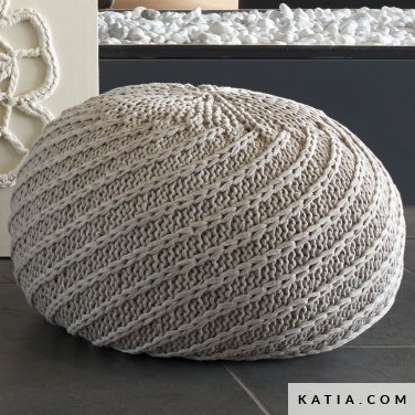 schema maglia uncinetto casa pouf primavera estate katia 6922 39 p