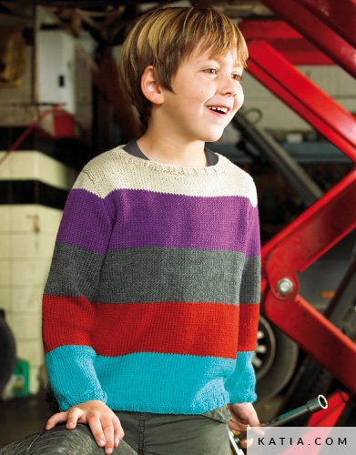 patron tricoter tricot crochet enfant pull automne hiver katia 6931 31 g