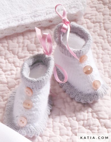 schema maglia uncinetto bebe stivaletti autunno inverno katia 6932 11 g
