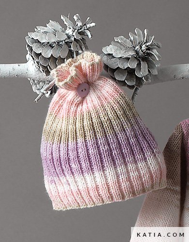 schema maglia uncinetto bebe berretto autunno inverno katia 6933 20 g