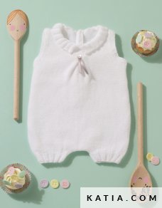 patron tricoter tricot crochet layette barboteuse printemps ete katia 6983 10 p