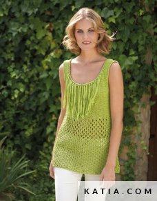 pattern knit crochet woman top spring summer katia 6985 39 p