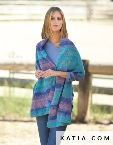 schema maglia uncinetto donna scialle primavera estate katia 6985 47 p
