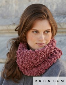 patron tejer punto ganchillo mujer cuello otono invierno katia 8020 158 p