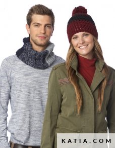 schema maglia uncinetto donna berretto autunno inverno katia 8020 40 p