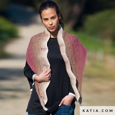 patroon breien haken dames stola herfst winter katia 8026 454 p