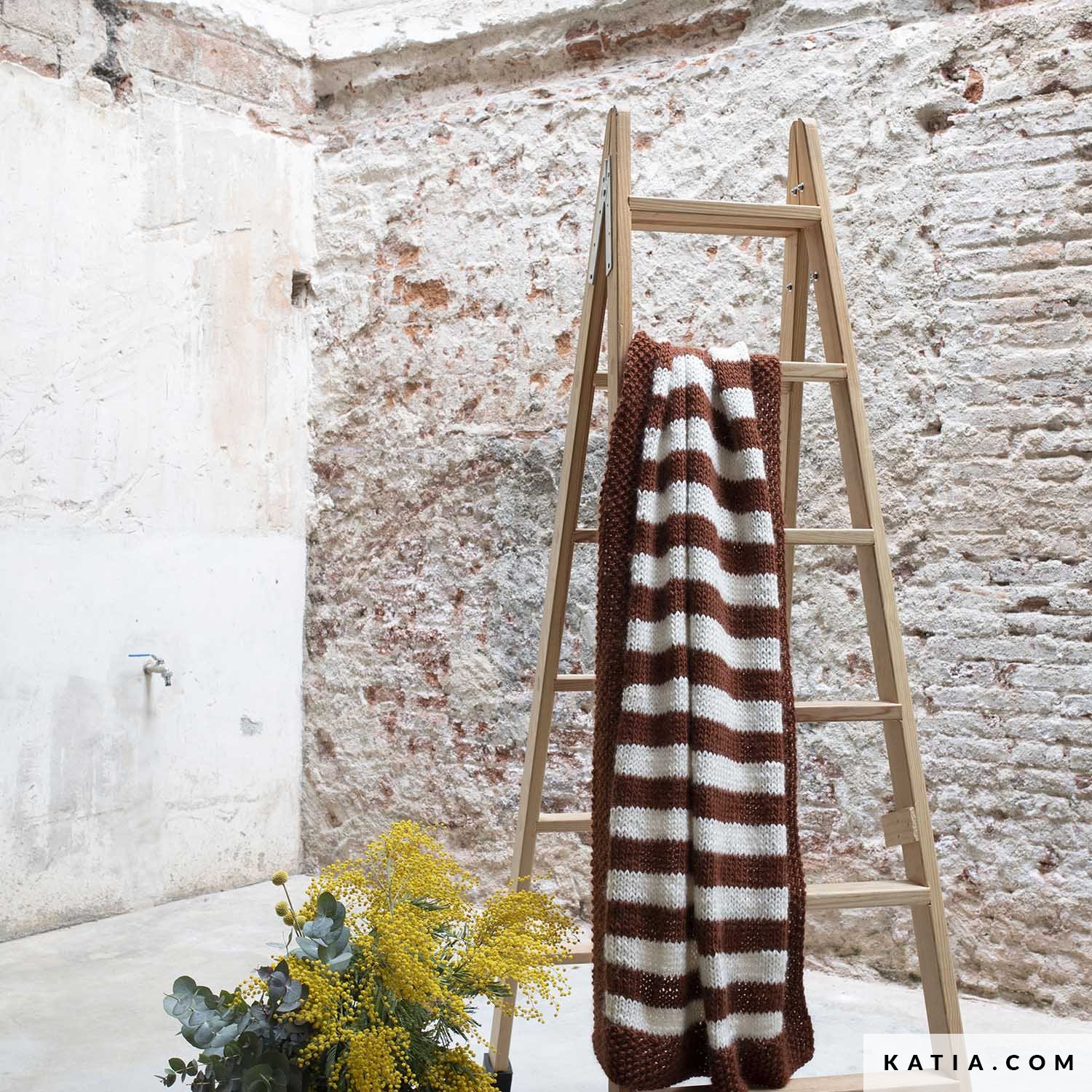 pattern knit crochet home blanket autumn winter katia 8034 414 03 g