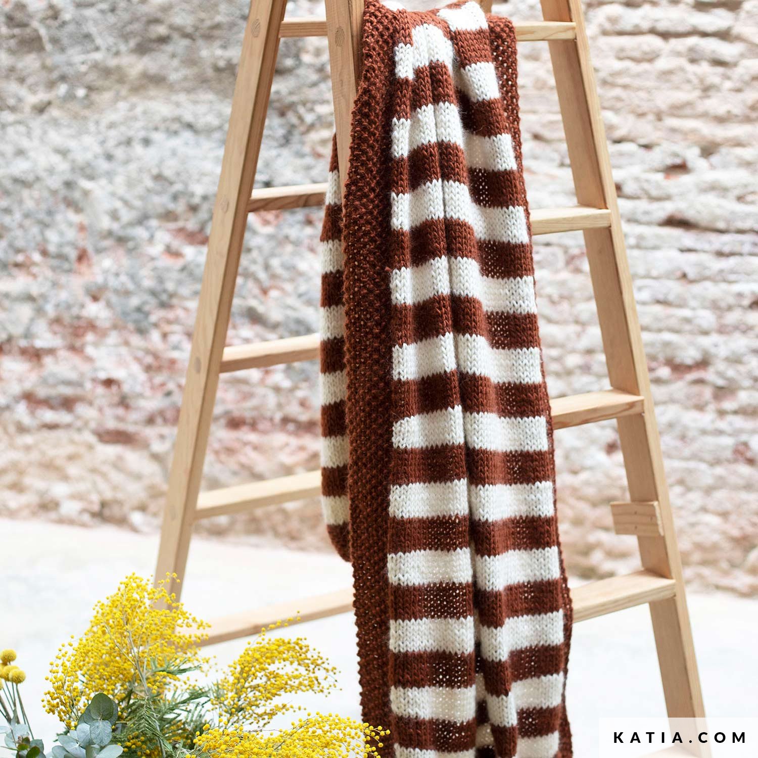 pattern knit crochet home blanket autumn winter katia 8034 414 g