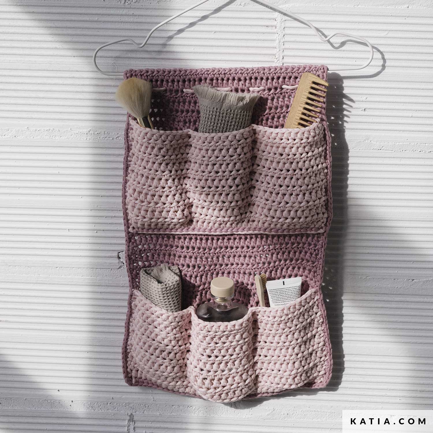 pattern knit crochet home caddy organizer spring summer katia 8035 394 g