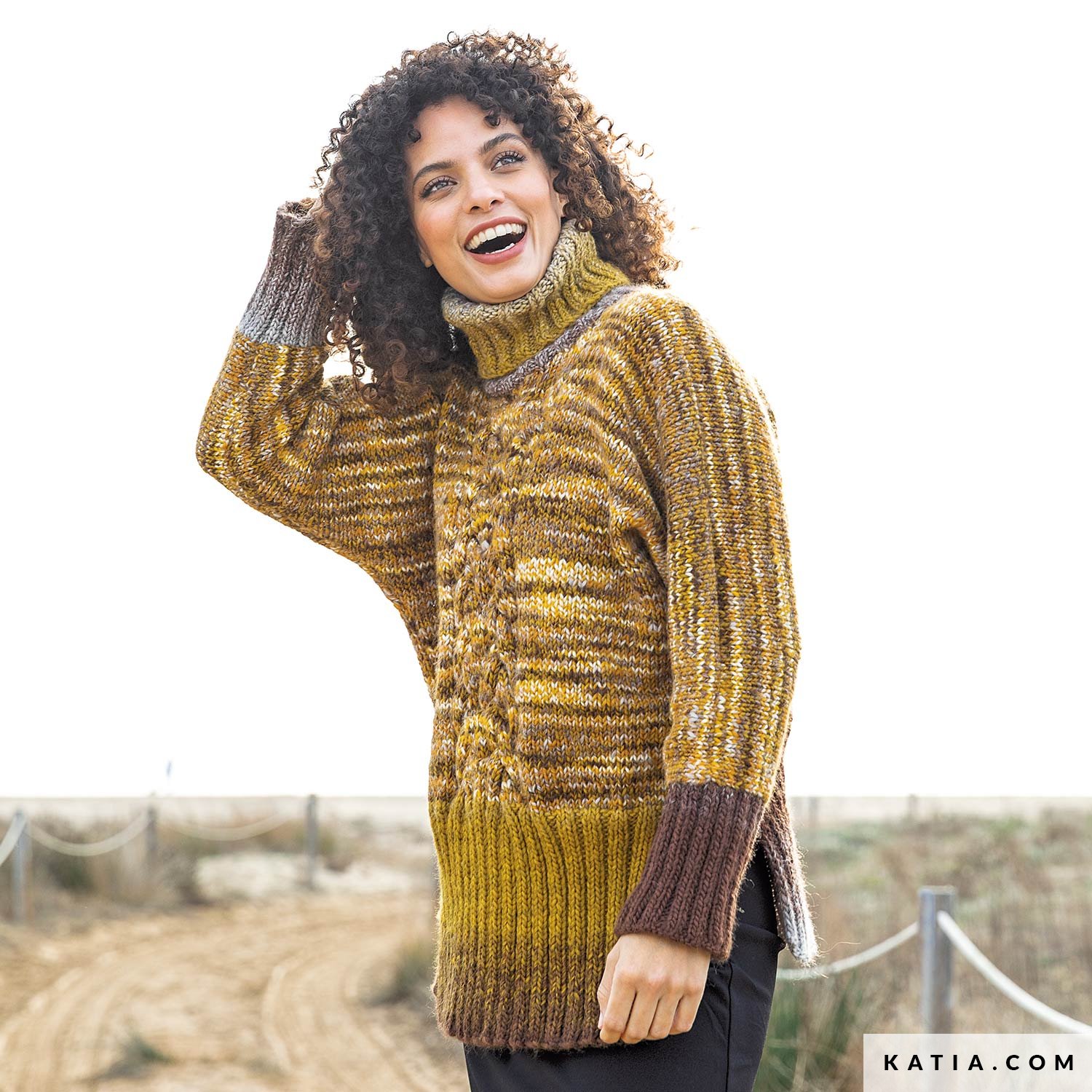 wzor dzianina szydelko kobieta sweter jesien zima katia 8038 488 02 g