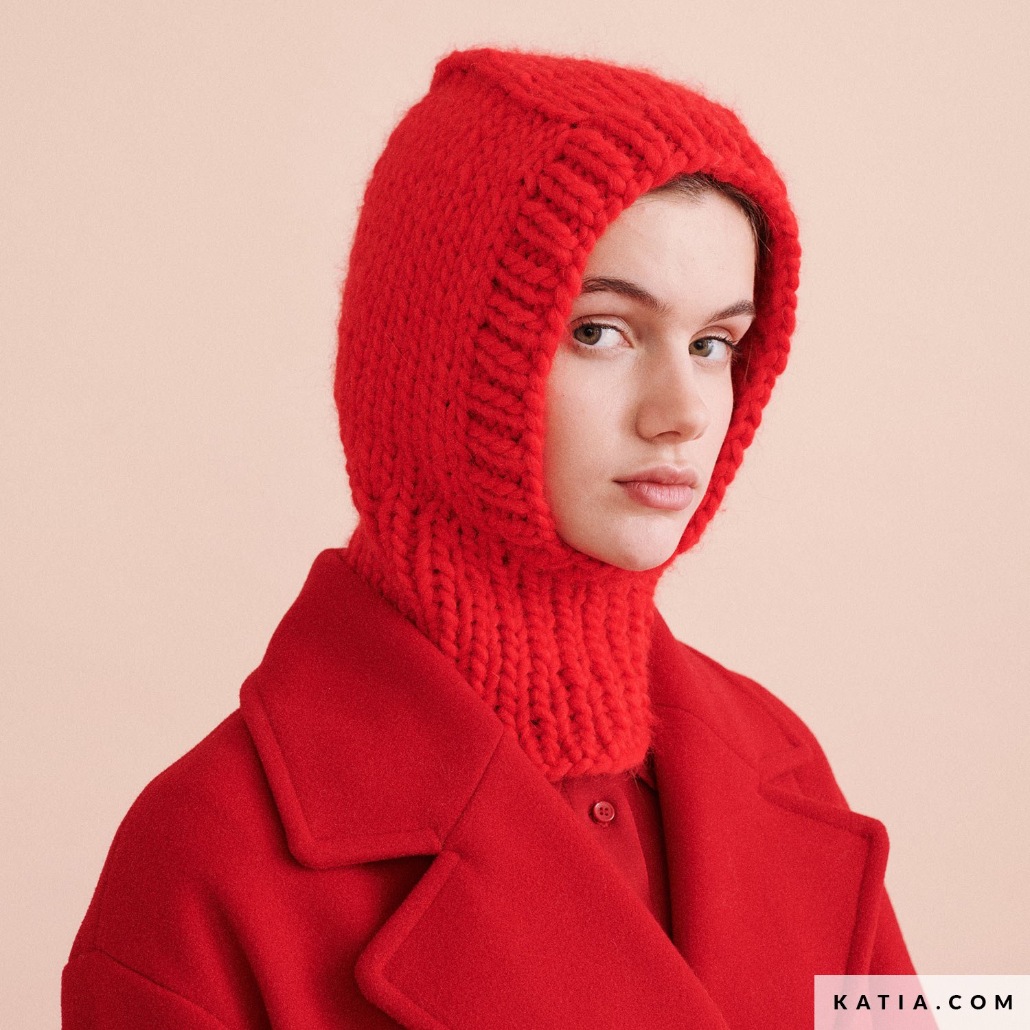 patron tejer punto ganchillo mujer balaclava otono invierno katia 8040 264d 02 g