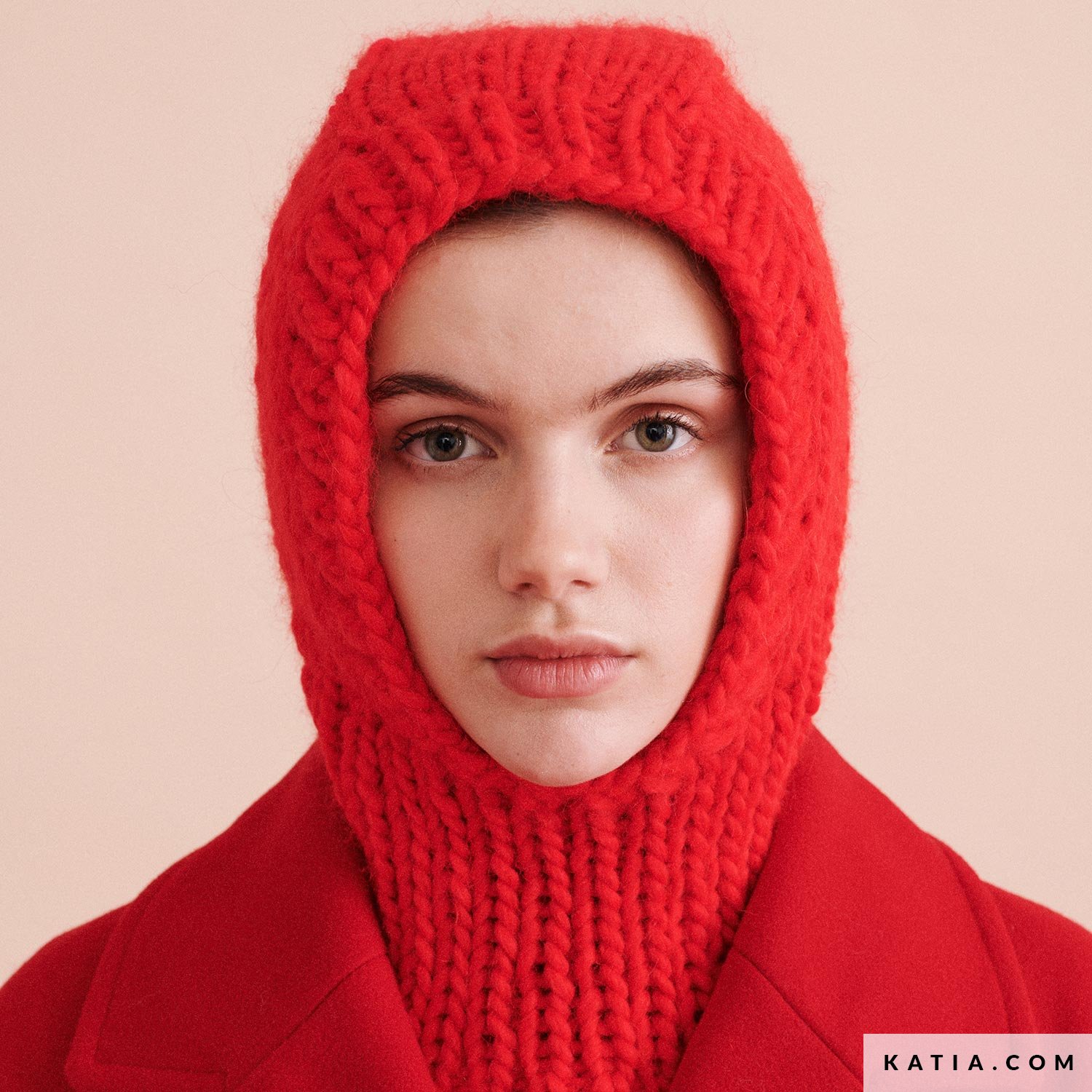 patron tejer punto ganchillo mujer balaclava otono invierno katia 8040 264d g