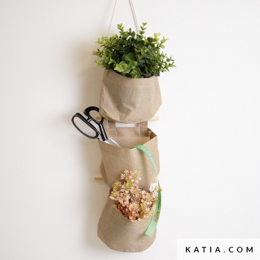 modello di cucito e videotutorial per organizer in juta a91 2324 katia p