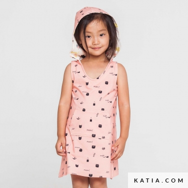 vestito con cappuccio l12 2419 katia p
