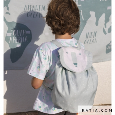 zaino per bambini orso polare con chiusura a cordino a49 2421 katia p