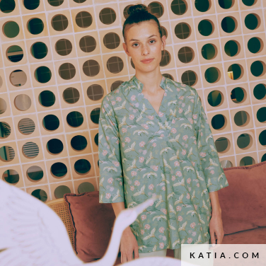 long sleeved v neck blouse pdf sewing pattern w2 2425 katia p