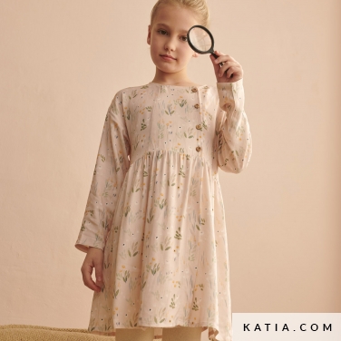 abito a maniche lunghe e gonna arricciata 27 5510 katia p