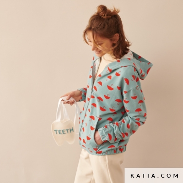 felpa con cappuccio con cerniera 37 5510 katia p