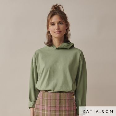 felpa con cappuccio da donna 34 5510 katia p