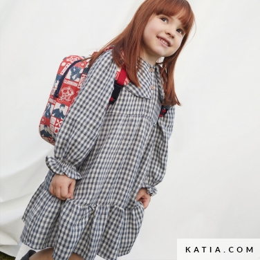 abito a maniche lunghe con chiusura frontale con bottoni 17d 5516 katia p