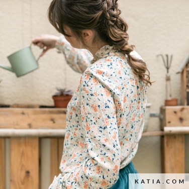 blusa con dettaglio arricciato sul collo 31b 5516 katia p