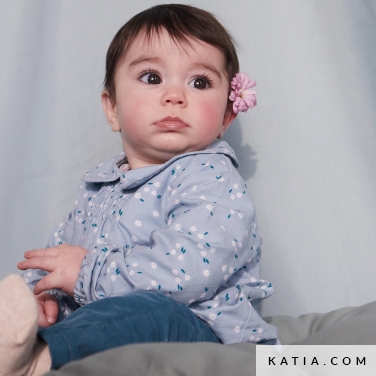 blusa per neonato con bottoni sul retro 4b 5516 katia p