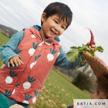 modello di cucito gilet con cappuccio 11 5516 katia p