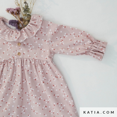 modello di cucito per abito da neonato con volant 3d 5516 katia p