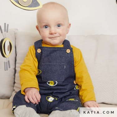 modello per salopette da neonato con tasche 7b 5516 katia p