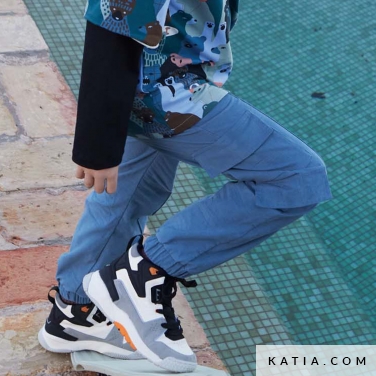 pantaloni elasticizzati con tasche laterali 25b 5516 katia p