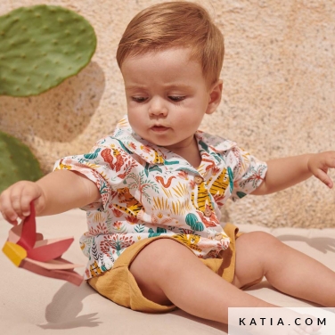 modello di cucito camicia a maniche corte da neonato 1a 5519 katia p