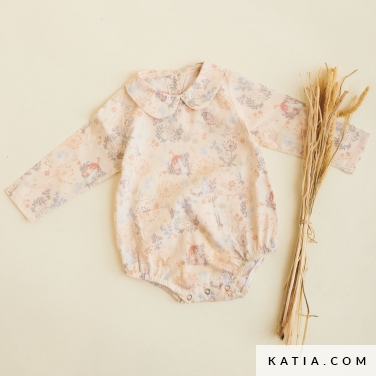 modello di cucito body da neonato con collo peter pan 6b 5520 katia p