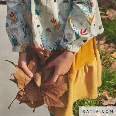 modello di cucito per confezionare una gonna arricciata 13c 5520 katia p