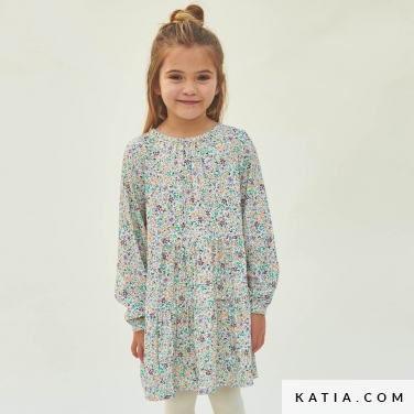 modello di cucito vestito con gonna e bottoni dietro 14b 5520 katia p