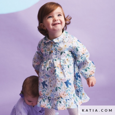 modello di cucito vestito da neonato con collo peter pan 7b 5520 katia p