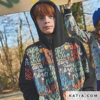 patron de costura sudadera con cremallera y capucha 18a 5520 katia fh