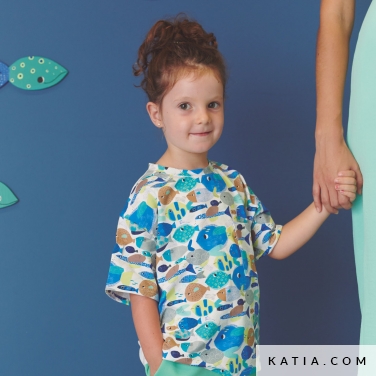 modello di cucito maglietta basica a maniche corte 8b 5521 katia p