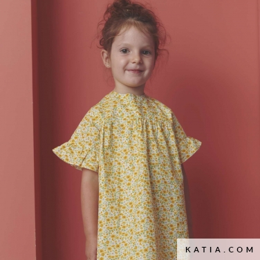 modello di cucito vestito basico da bambina 10c 5521 katia p