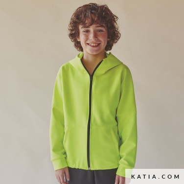 modello giacca felpata con cappuccio 15c 5521 katia p