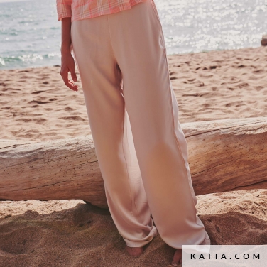 modello pantaloni da donna con cintura elastica 20b 5521 katia p